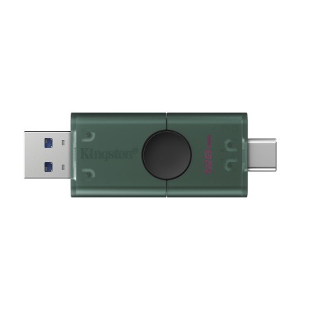 Kingston DataTraveler Duo 128GB USB 3.2 Gen 1 / USB-C USB stick Sort Grøn